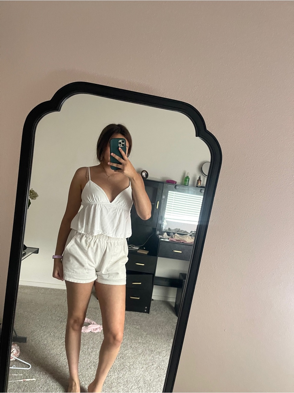 PacSun White Ruffle Tiered Camisole